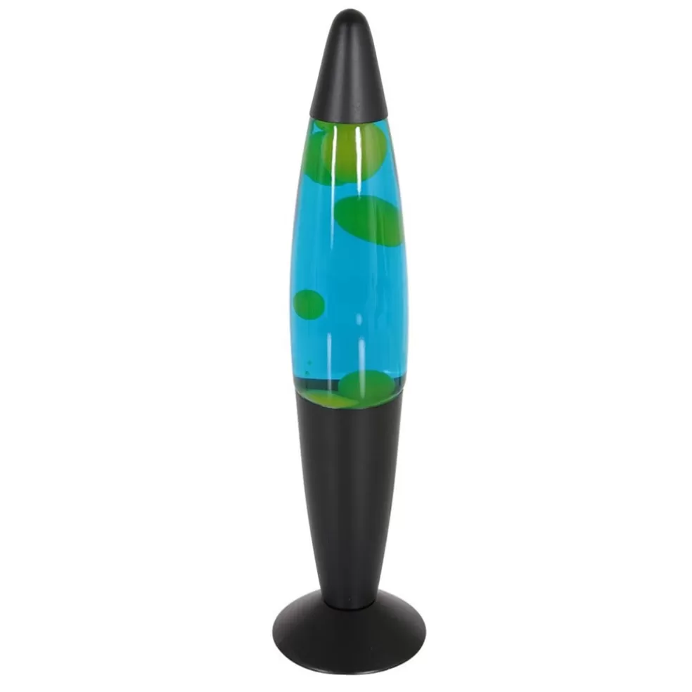 Flash Sale Straluma Mat zwarte lavalamp met blauw water en groene vlekken