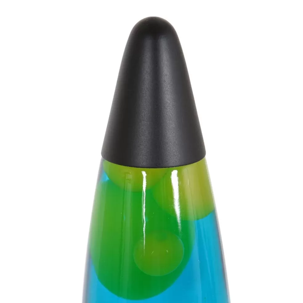 Flash Sale Straluma Mat zwarte lavalamp met blauw water en groene vlekken