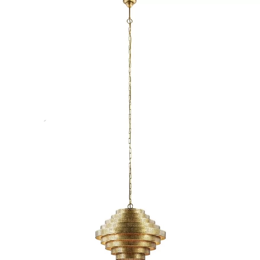 Store Straluma Metalen robuuste hanglamp ambachtelijk brons rond