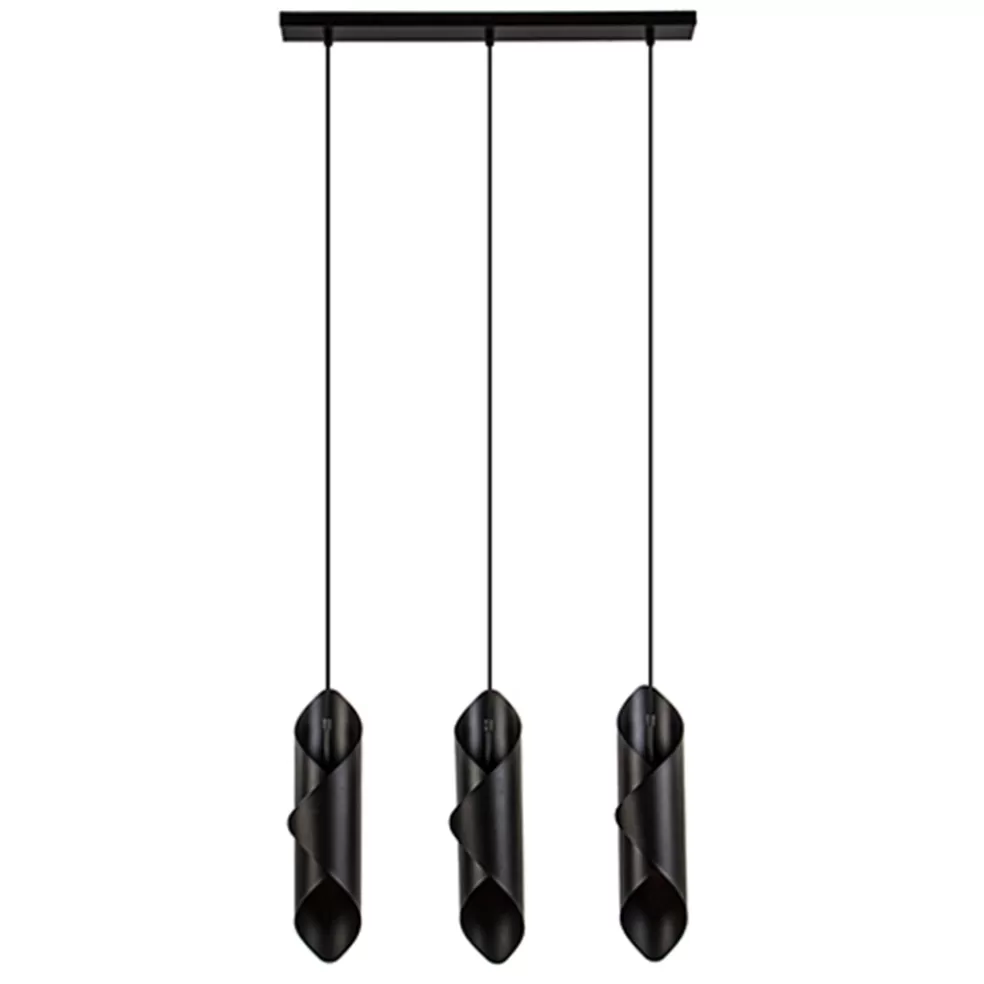 Sale Straluma Moderne 3-lichts hanglamp zwart metaal