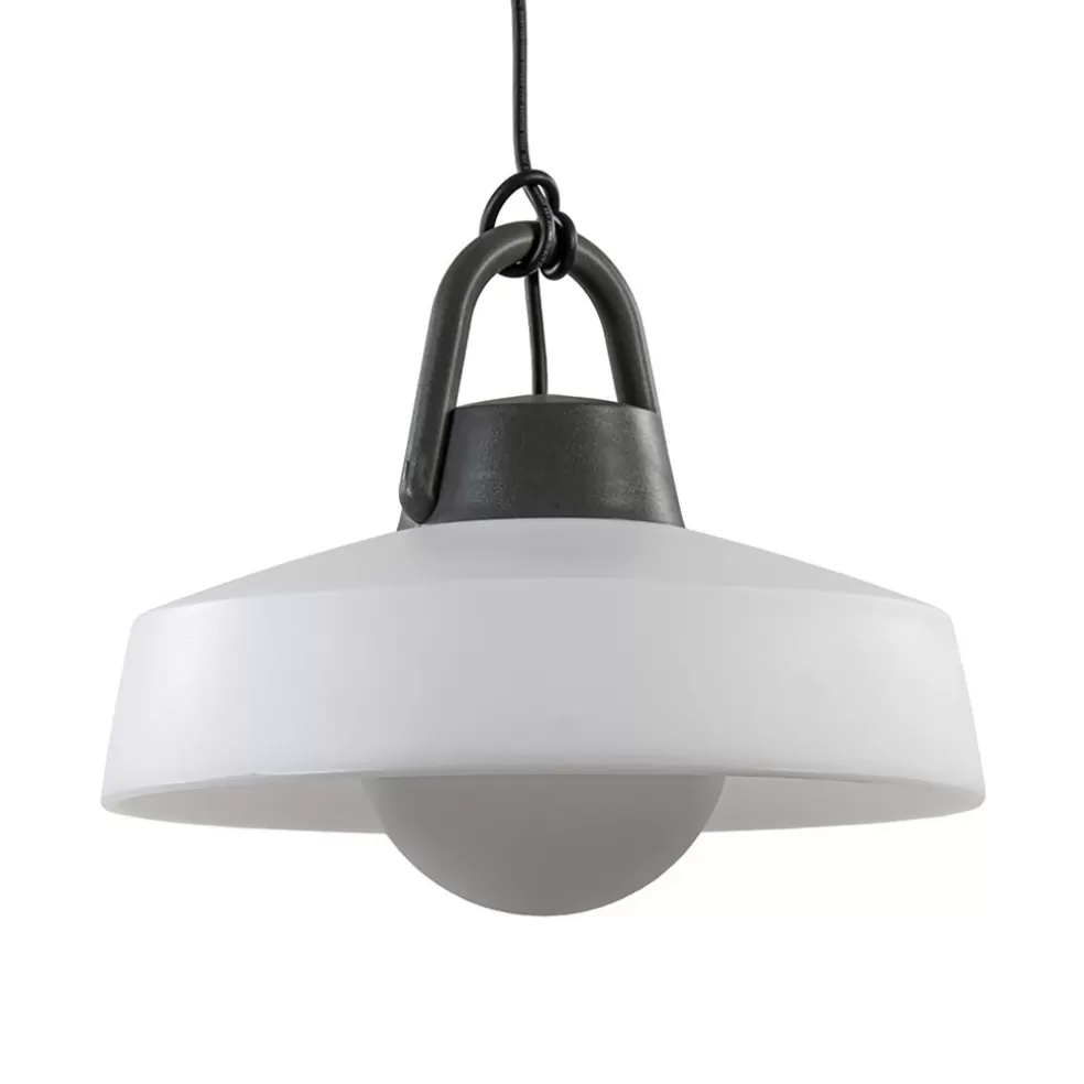 Outlet Straluma Moderne buitenlamp hang antraciet met wit IP65