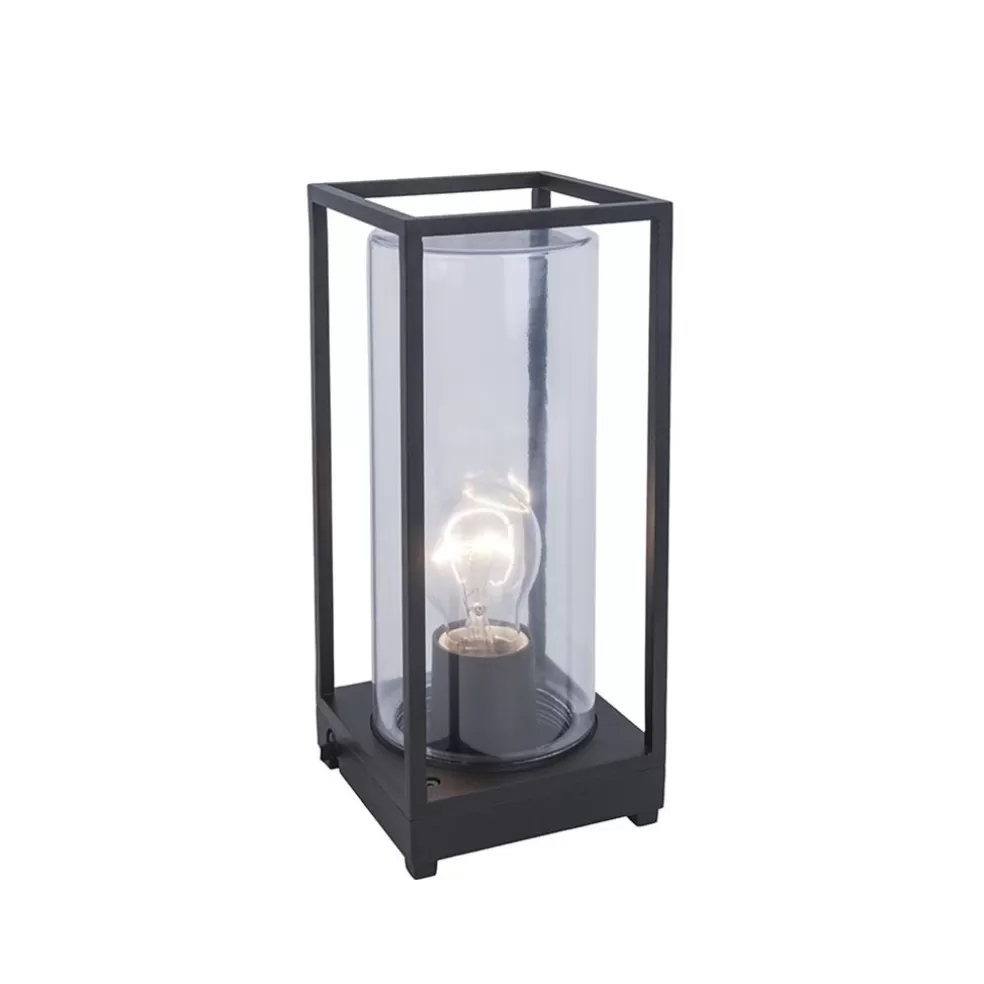 Shop Straluma Moderne buitenlamp tafel zwart aluminium met helder glas