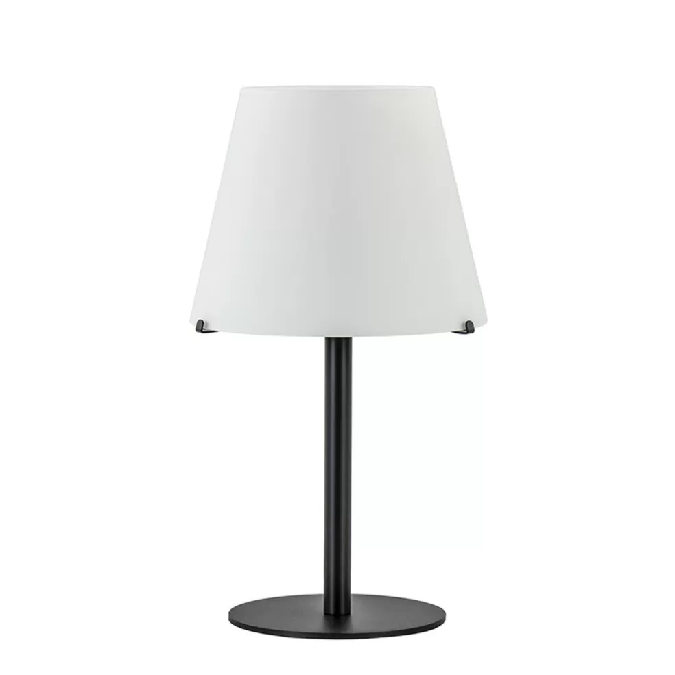 Outlet Straluma Moderne design tafellamp zwart met witte glazen kap