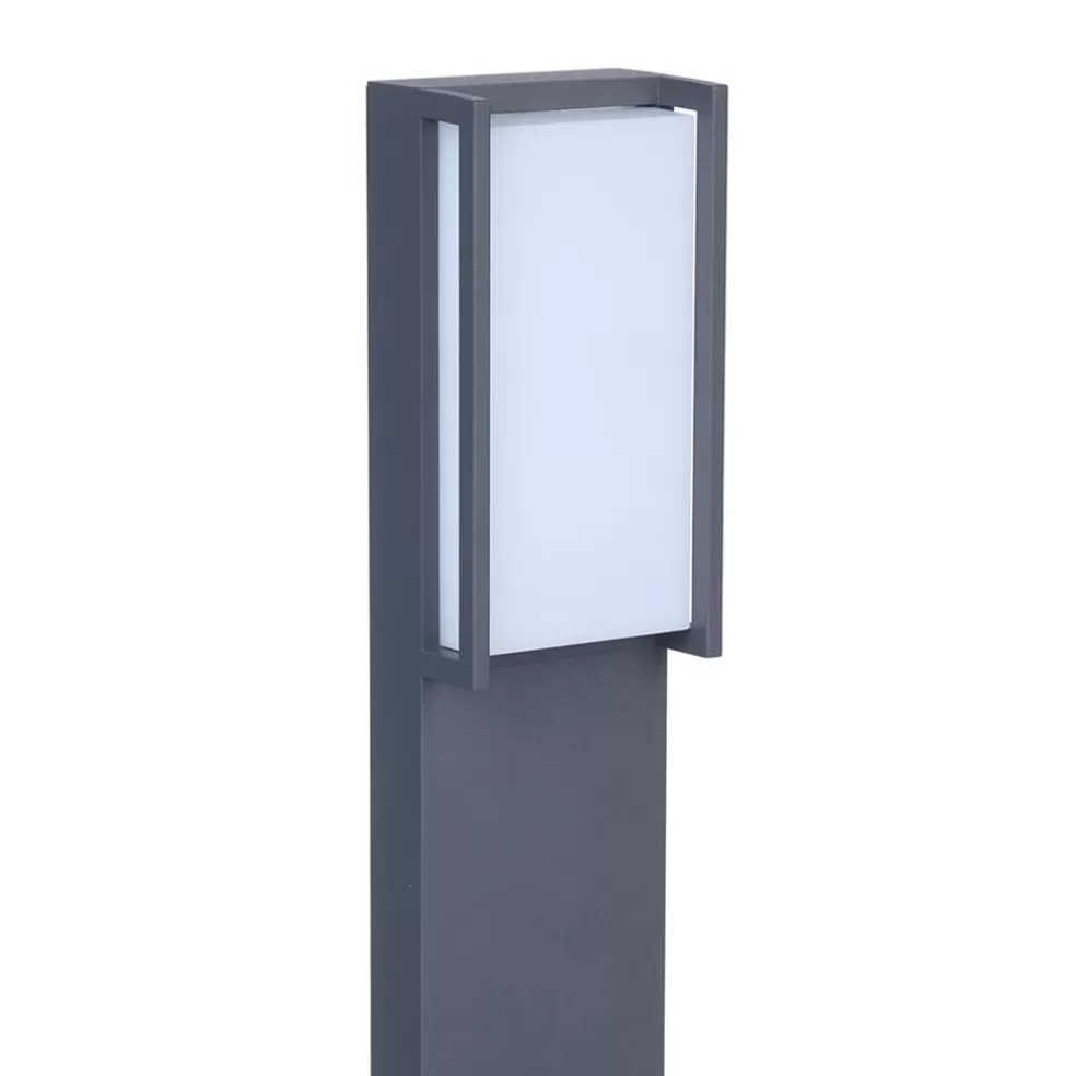 New Straluma Moderne LED buitenpaal grijs rechthoek IP54