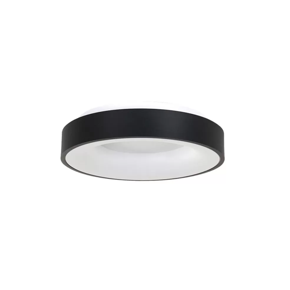 Best Straluma Moderne LED plafonnière zwart rond 30 cm