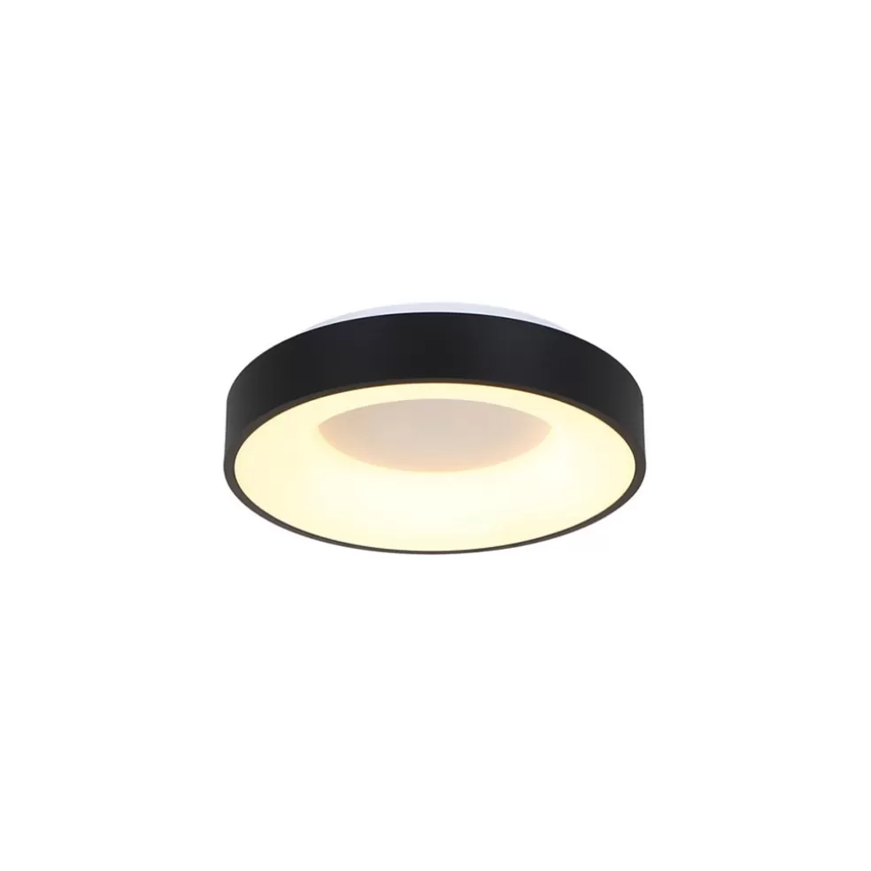 Best Straluma Moderne LED plafonnière zwart rond 30 cm