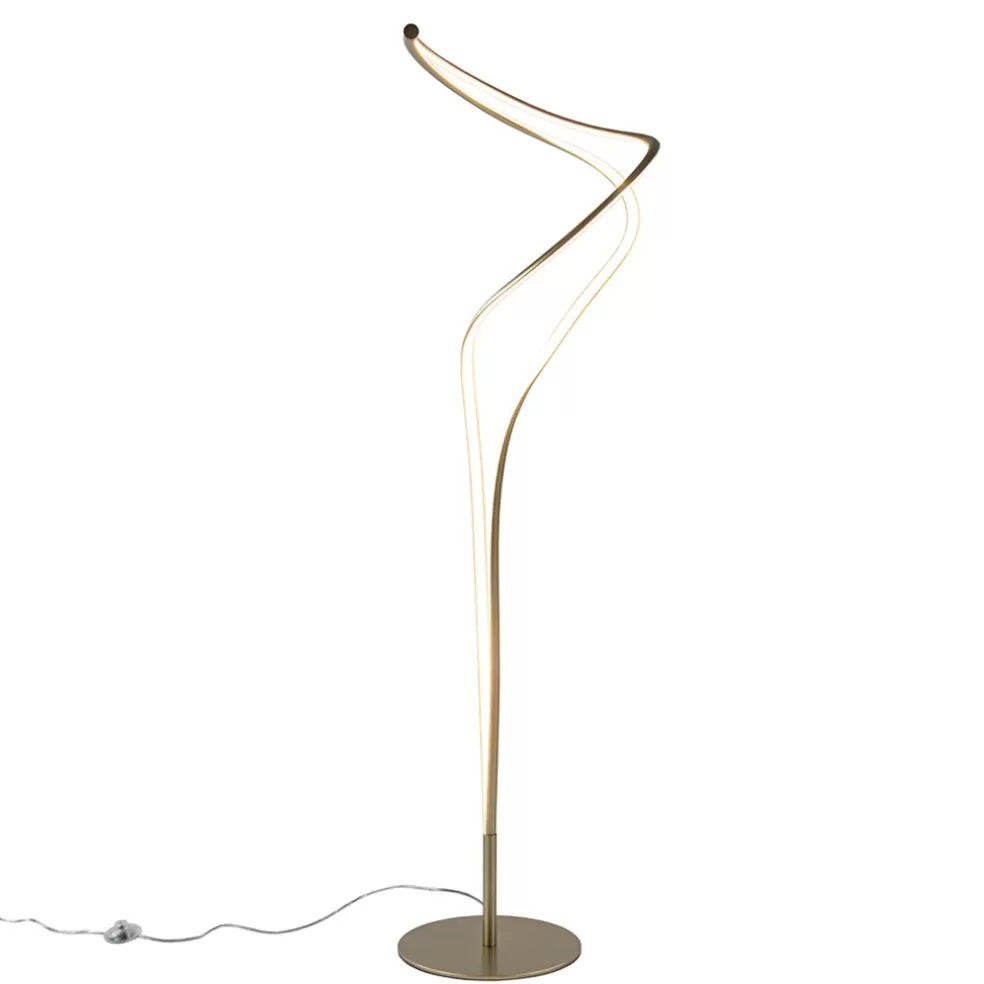 Shop Straluma Moderne LED vloerlamp goud dimbaar