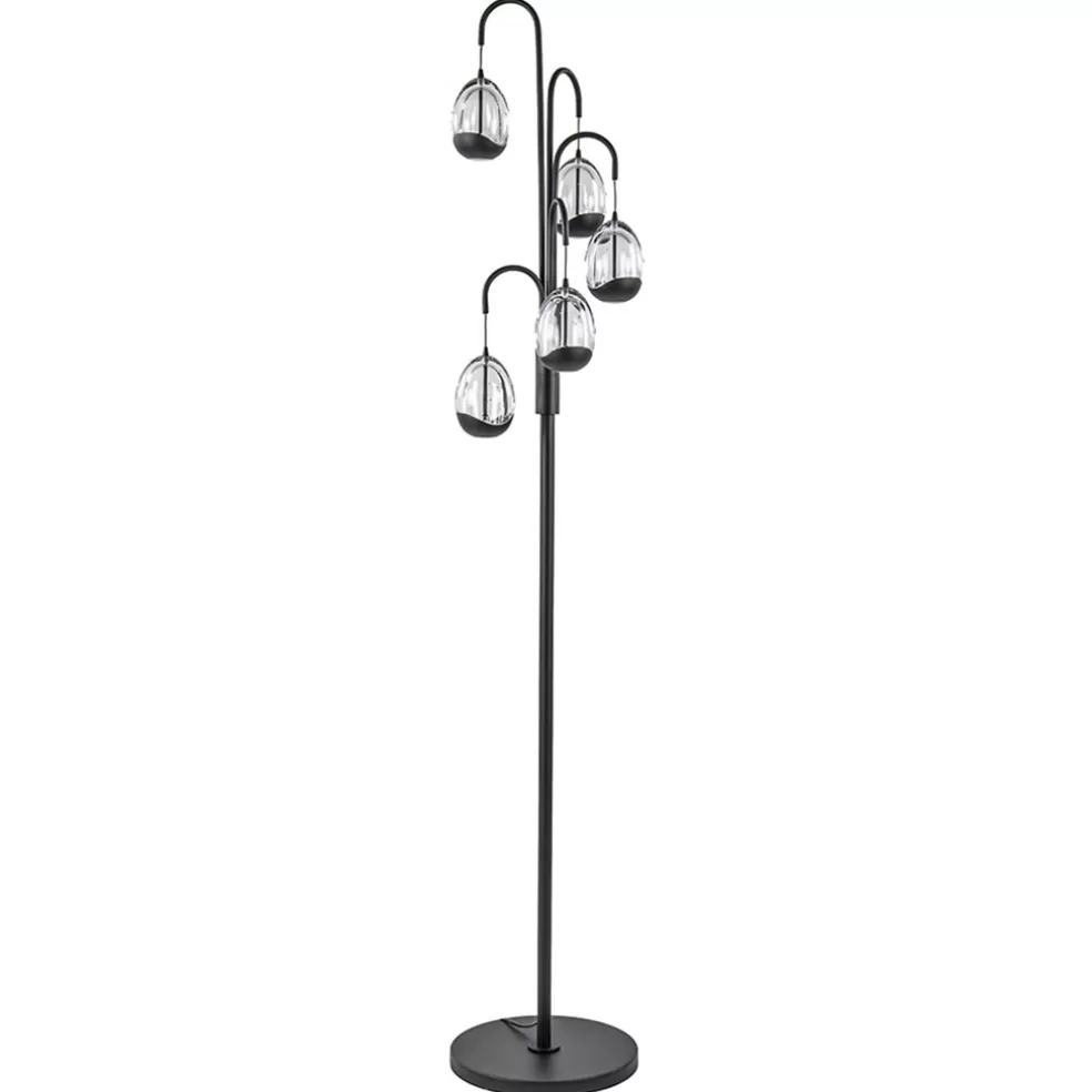 Best Straluma Moderne LED vloerlamp zwart met helder glas