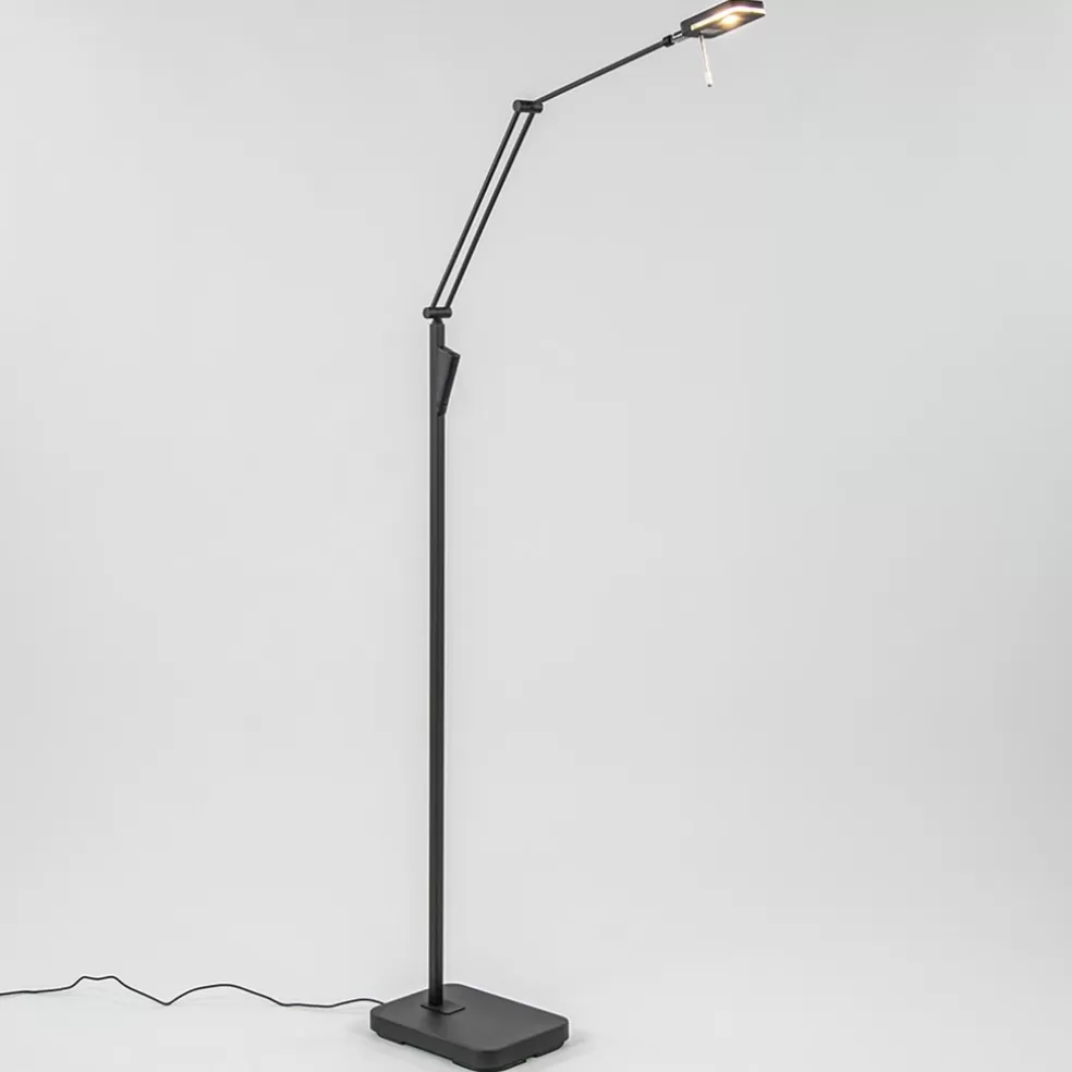 Cheap Straluma Moderne LED vloerlamp zwart met verstelbare arm