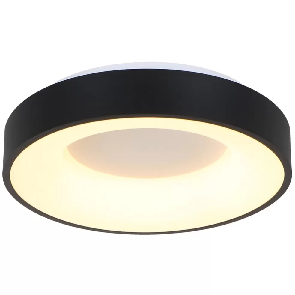 Shop Straluma Moderne plafondlamp zwart met geïntegreerd LED