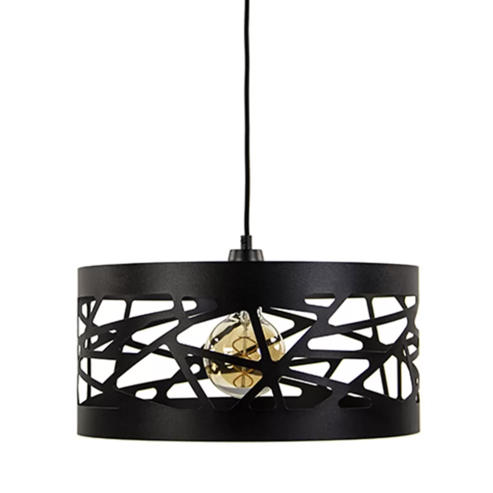 Best Sale Straluma Moderne ronde hanglamp zwart metaal