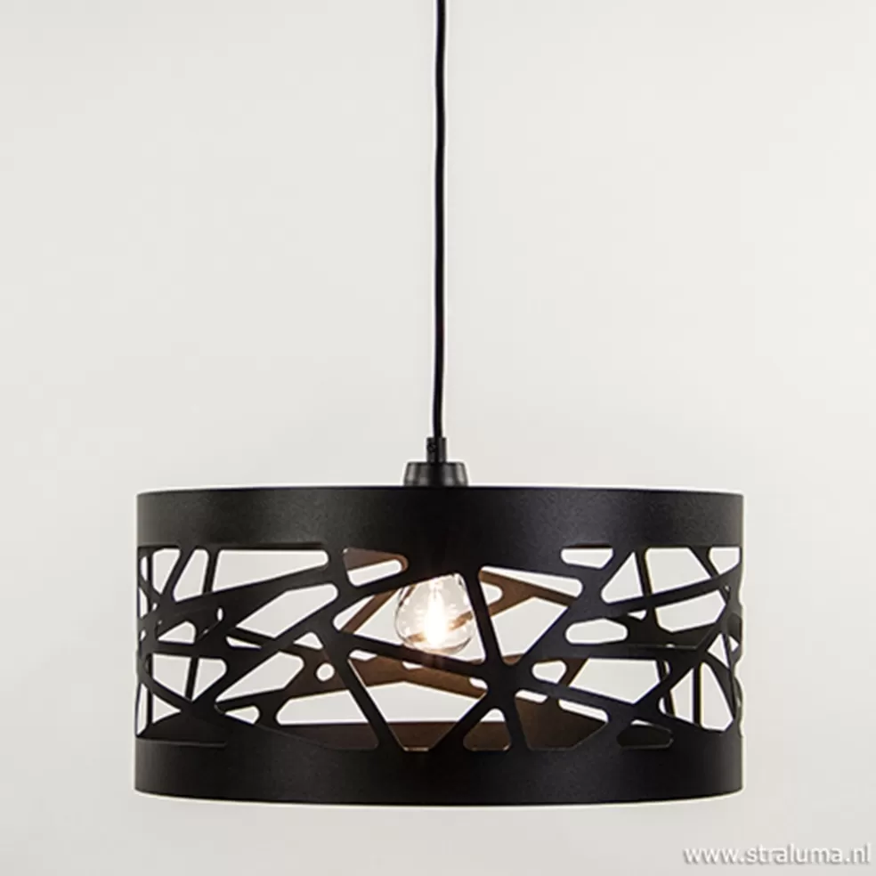 Best Sale Straluma Moderne ronde hanglamp zwart metaal