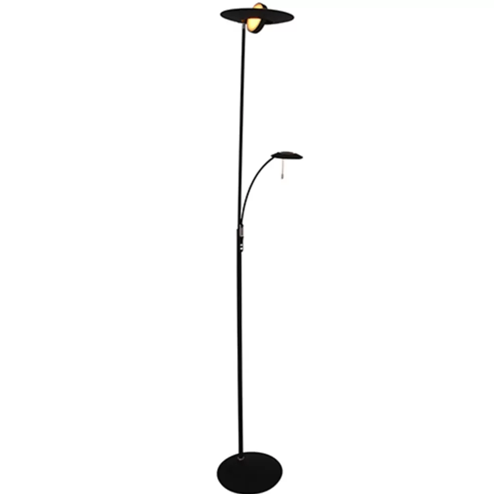 New Straluma Moderne vloerlamp-uplighter LED zwart