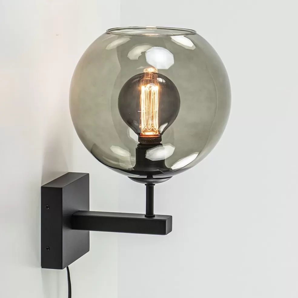 Best Sale Straluma Moderne wandlamp met smoke glazen bol incl. snoer