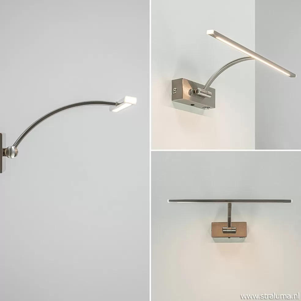 Hot Straluma Nikkel LED wandlamp voor boven schilderij