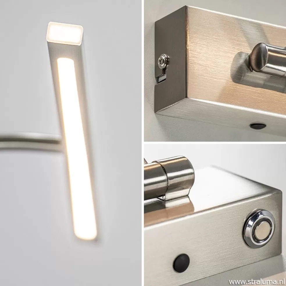 Hot Straluma Nikkel LED wandlamp voor boven schilderij