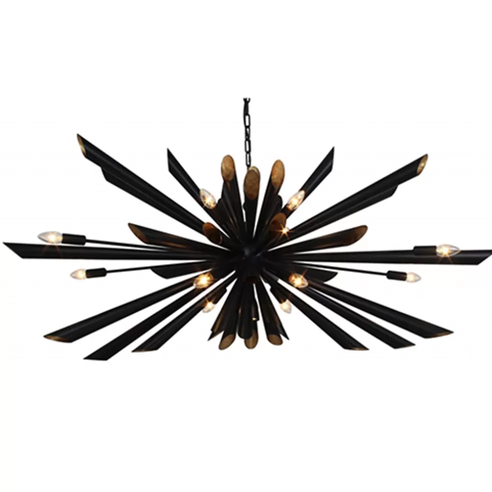 Outlet Straluma Ovale design hanglamp zwart metaal