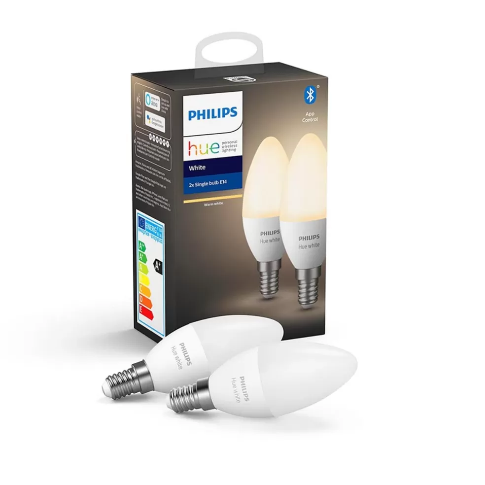 Sale Straluma Philips Hue e14 kaars mat 2-pack 2700k