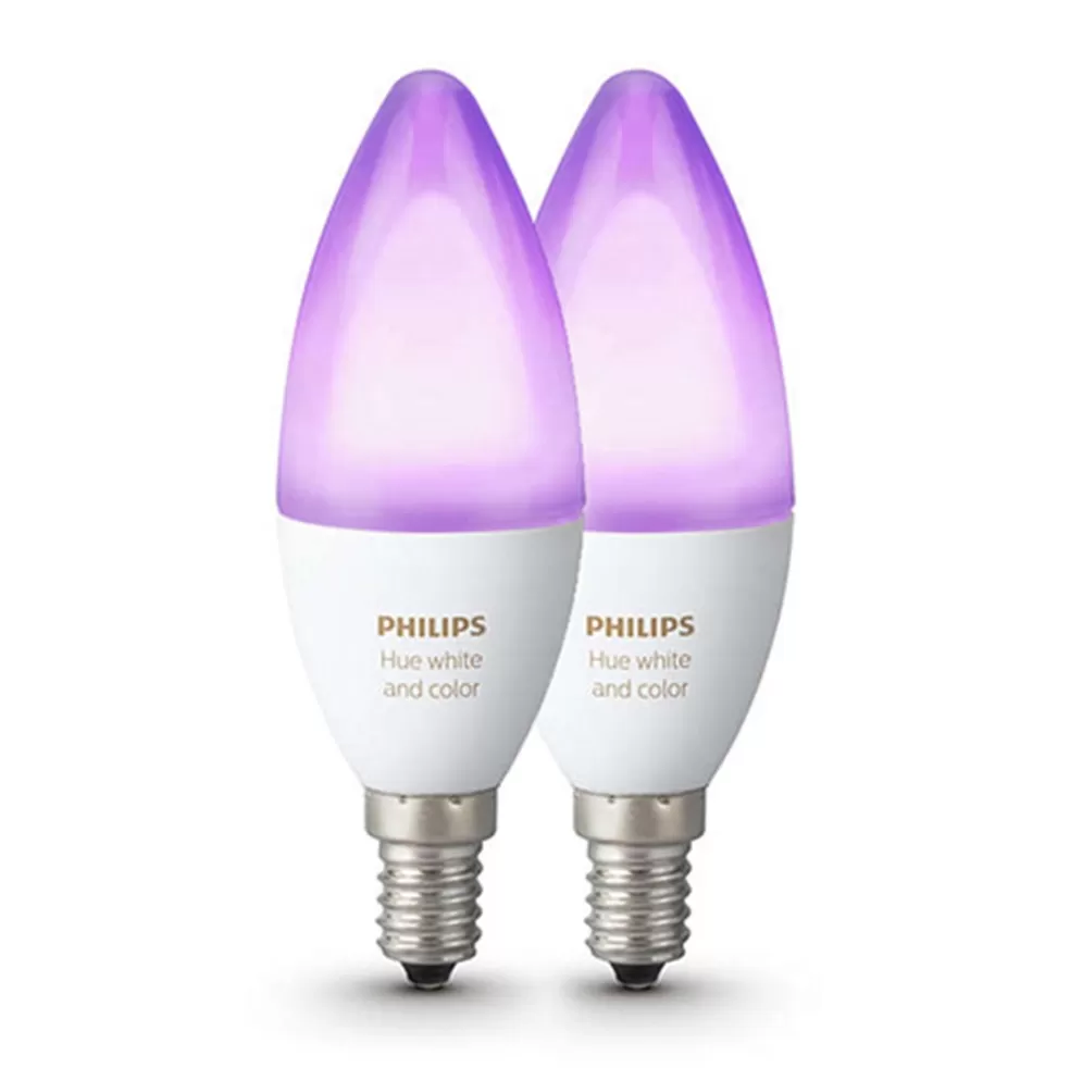 Cheap Straluma Philips Hue white and color ambiance E14 lamp 2-pack