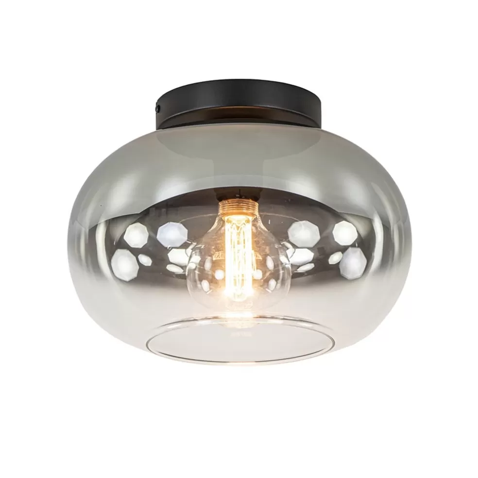 Discount Straluma Plafondlamp Bellini zwart/smoke gradient glas