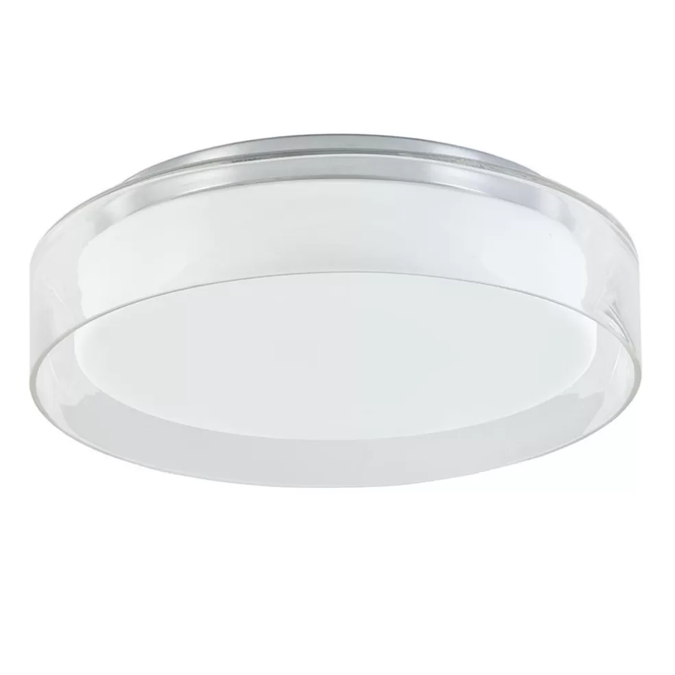 Outlet Straluma Plafondlamp chroom/clear IP44 3-step dim