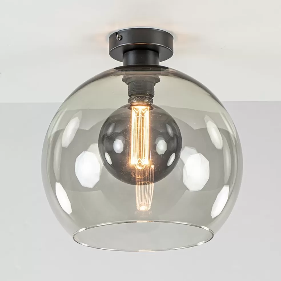 Discount Straluma Plafondlamp globe smoke glas 30cm