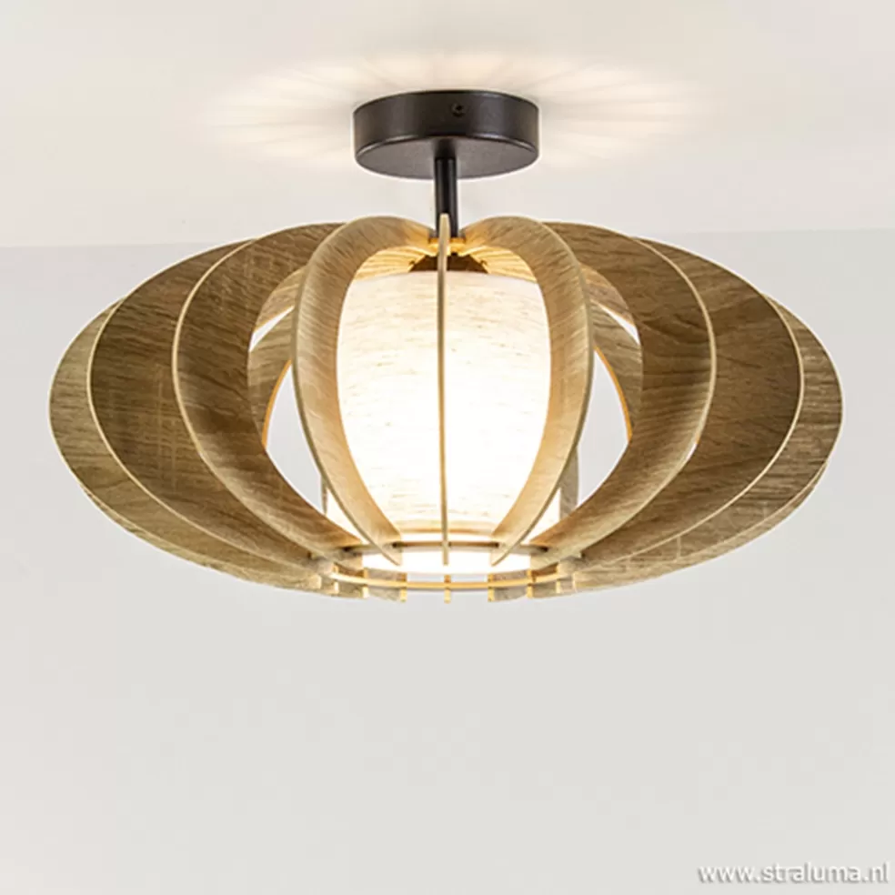 Discount Straluma Plafondlamp hout lamellen klein