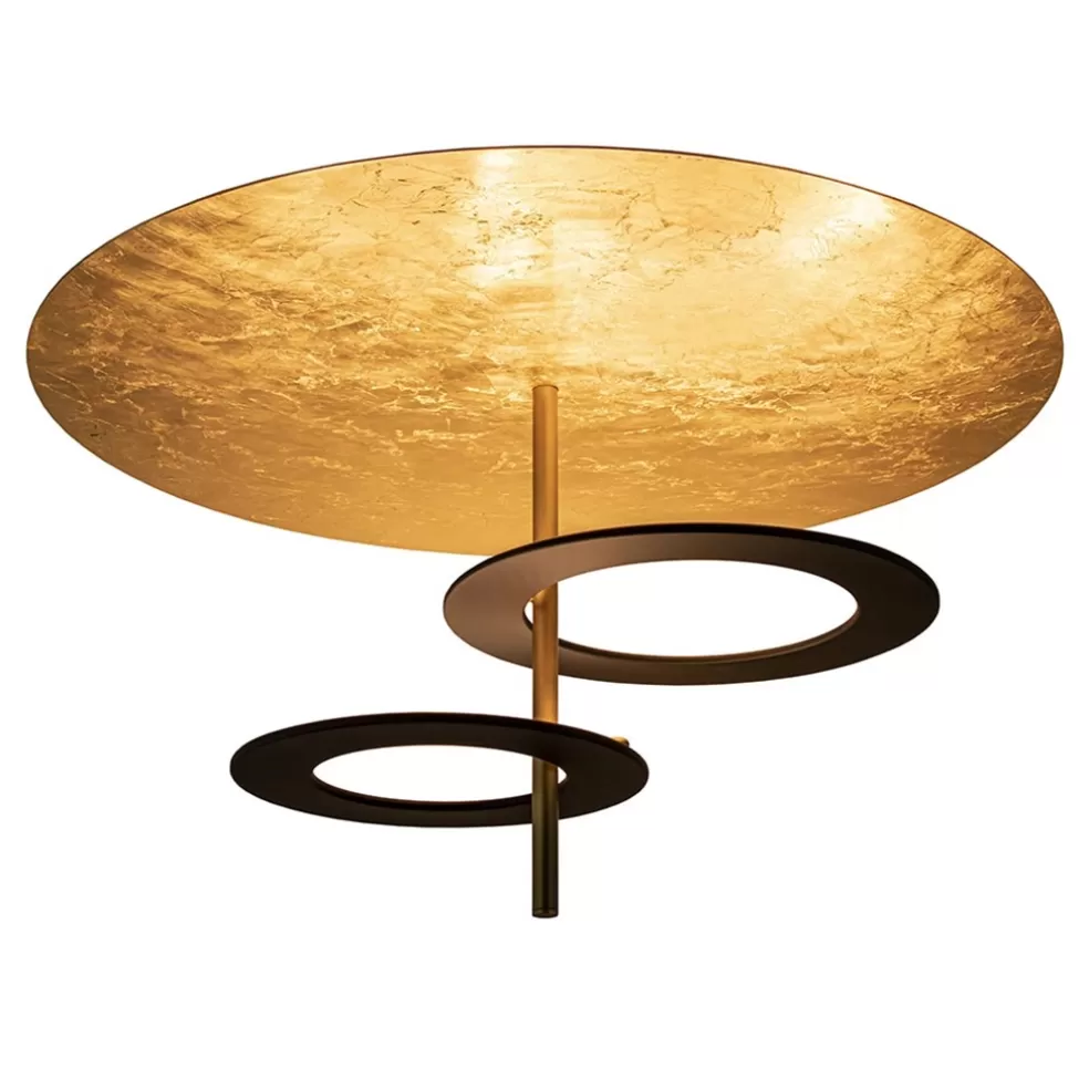 Clearance Straluma Plafondlamp Hula Hoop gold leaf/black