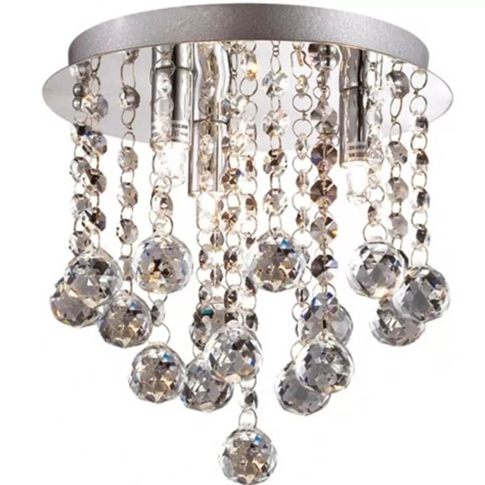 Shop Straluma Plafondlamp kristal bollen + chroom 22cm