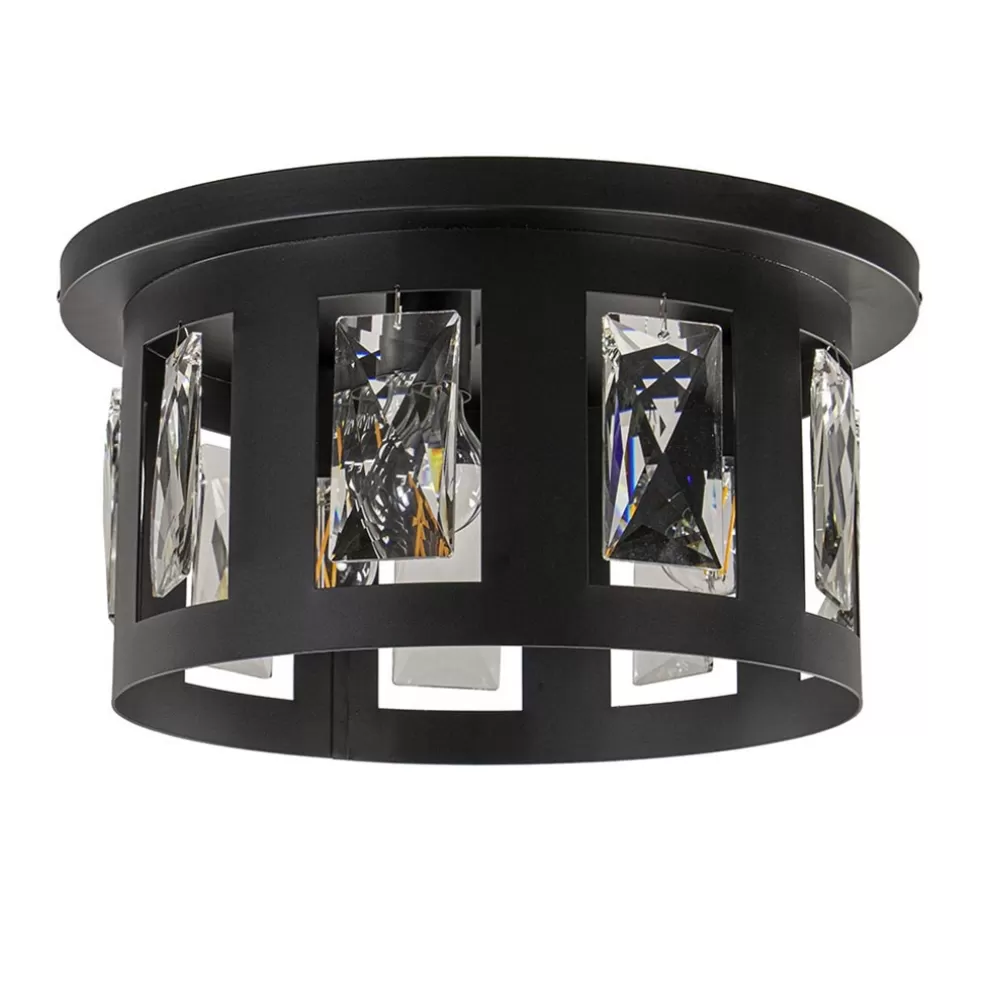 Hot Straluma Plafondlamp Kristall Black met pegels