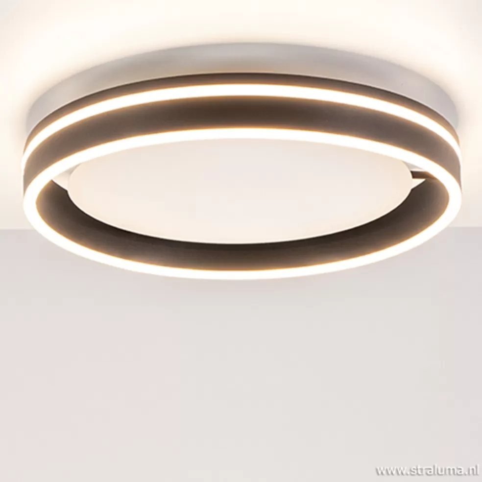 Shop Straluma Plafondlamp Led Cirkel zwart/wit