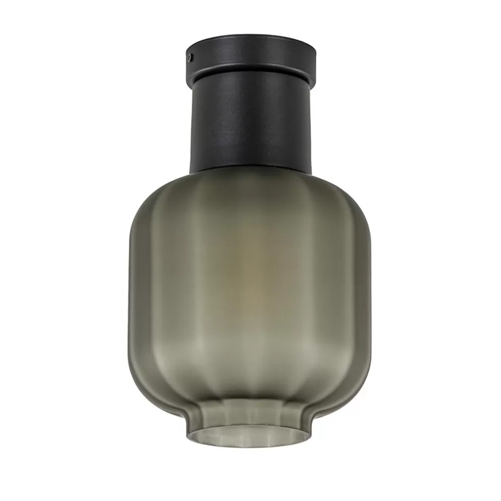 Flash Sale Straluma Plafondlamp Lett zwart + smoke glas 20cm