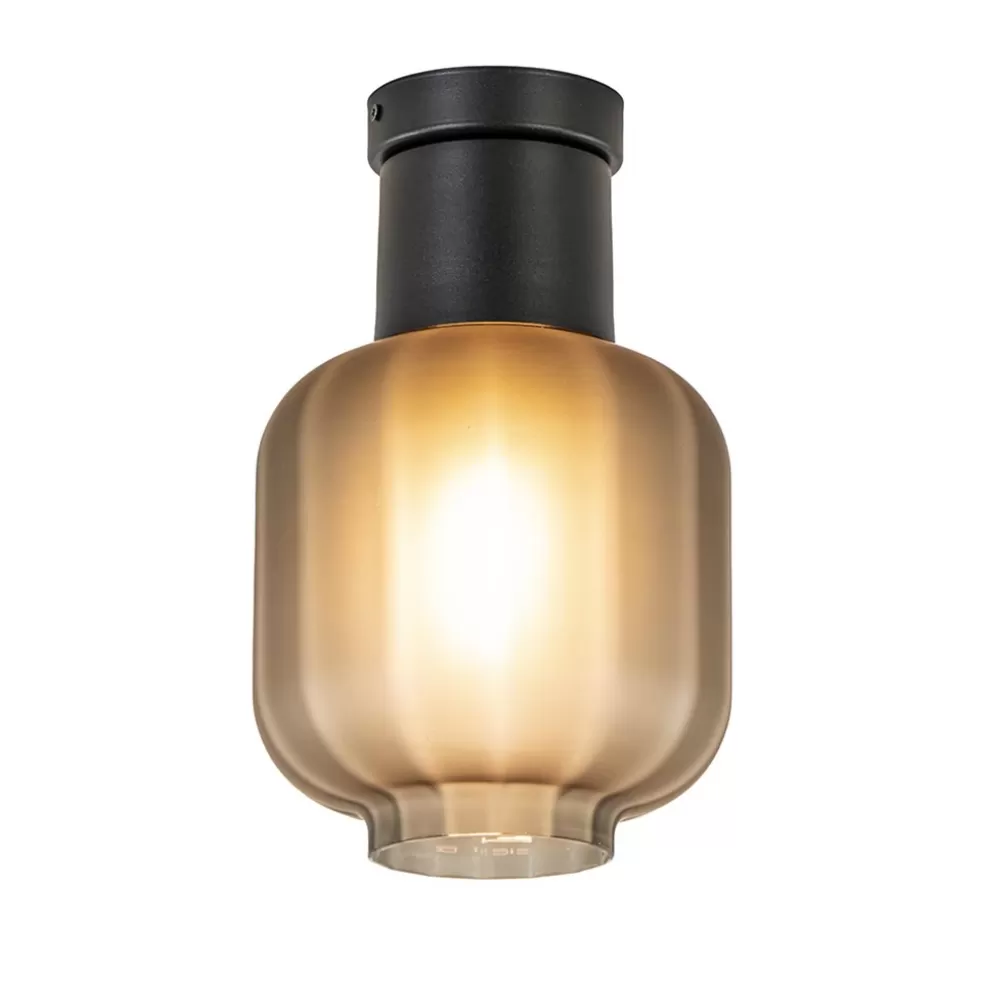 Flash Sale Straluma Plafondlamp Lett zwart + smoke glas 20cm