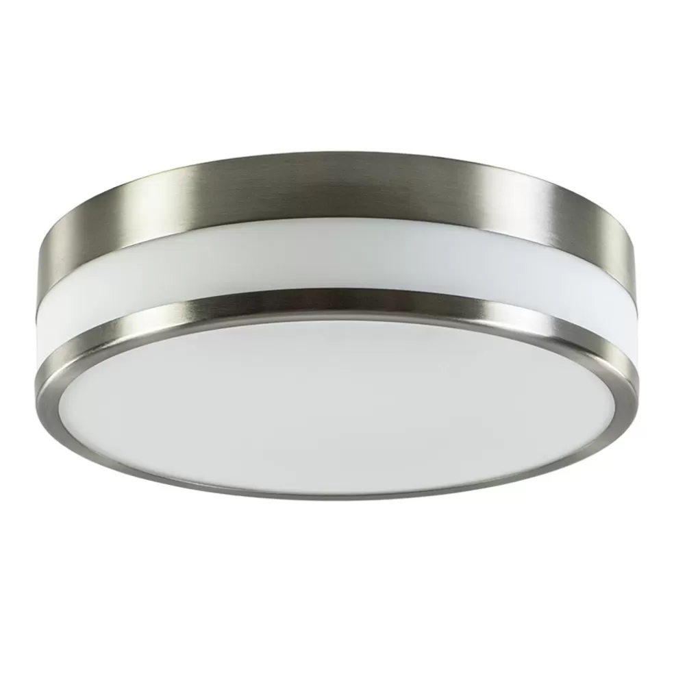 Fashion Straluma Plafondlamp nikkel/glas IP44 3-step dim.