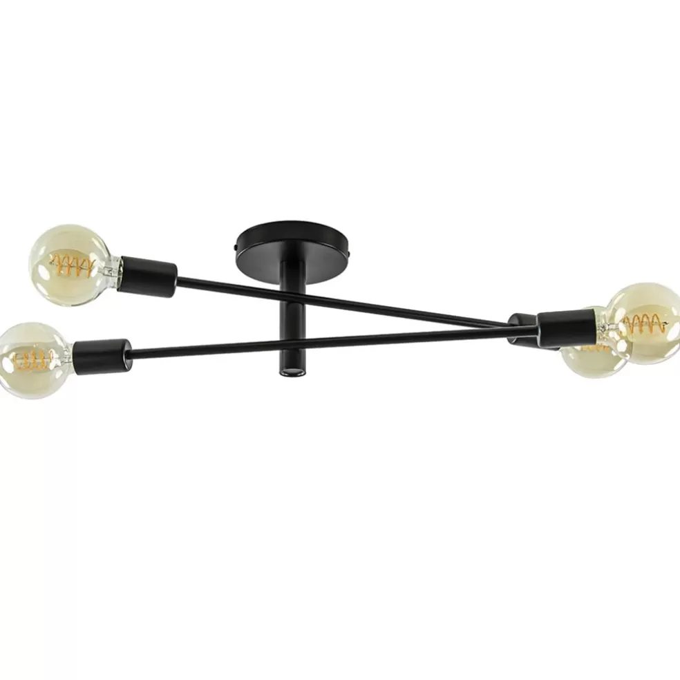 New Straluma Plafondlamp Sticks 4L zwart excl. e27