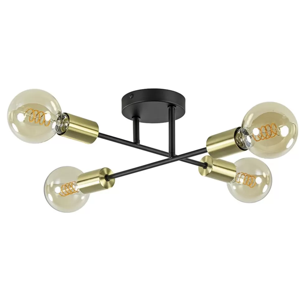 Online Straluma Plafondlamp Sticks 4L zwart/goud