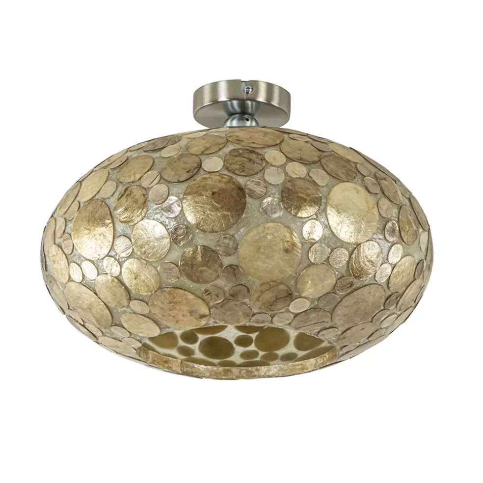 Fashion Straluma Plafondlamp Ufo goud schelpen 40cm