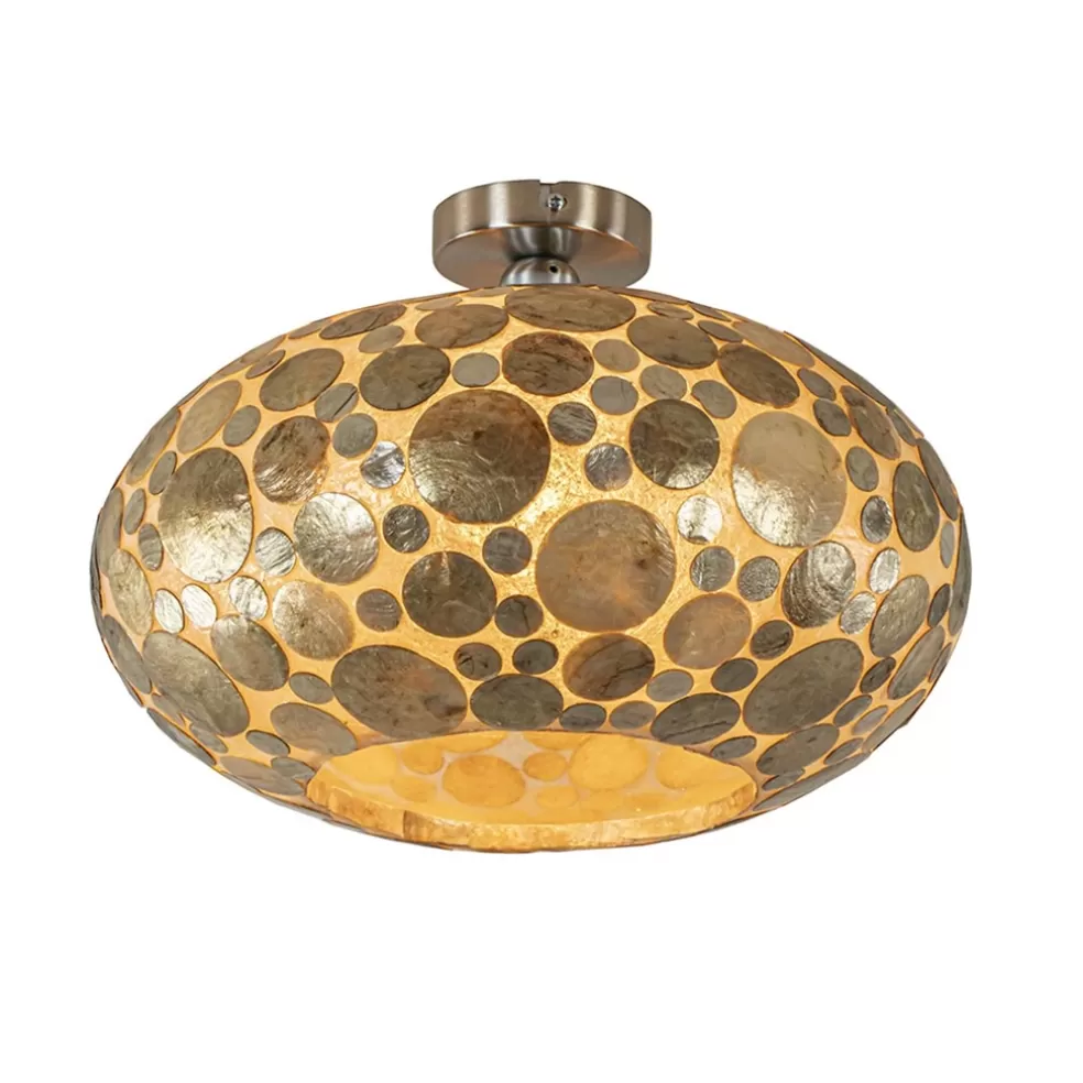 Fashion Straluma Plafondlamp Ufo goud schelpen 40cm