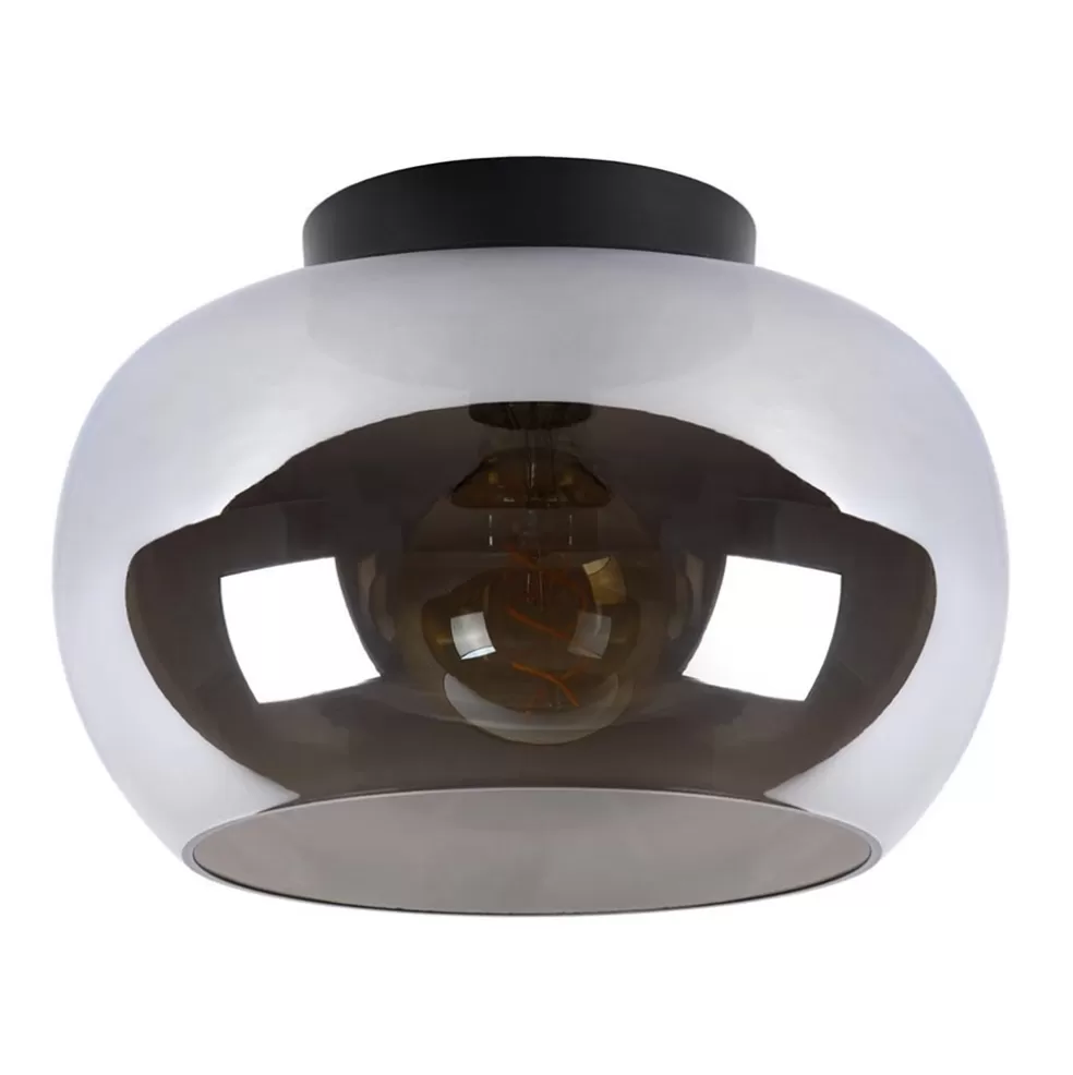 Sale Straluma Plafondlamp zwart met smoke glas