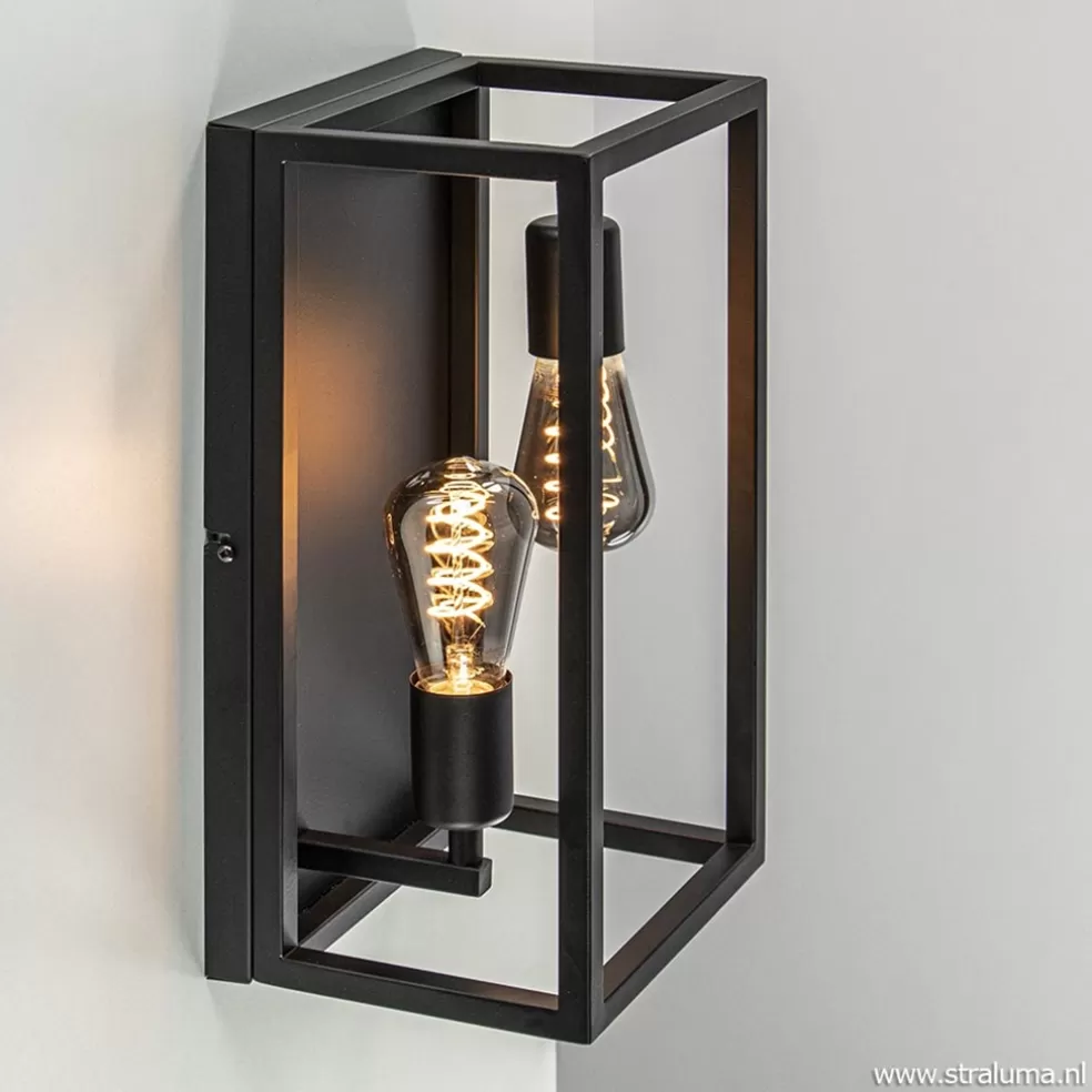 New Straluma Plafondlamp/wandlamp zwart open frame