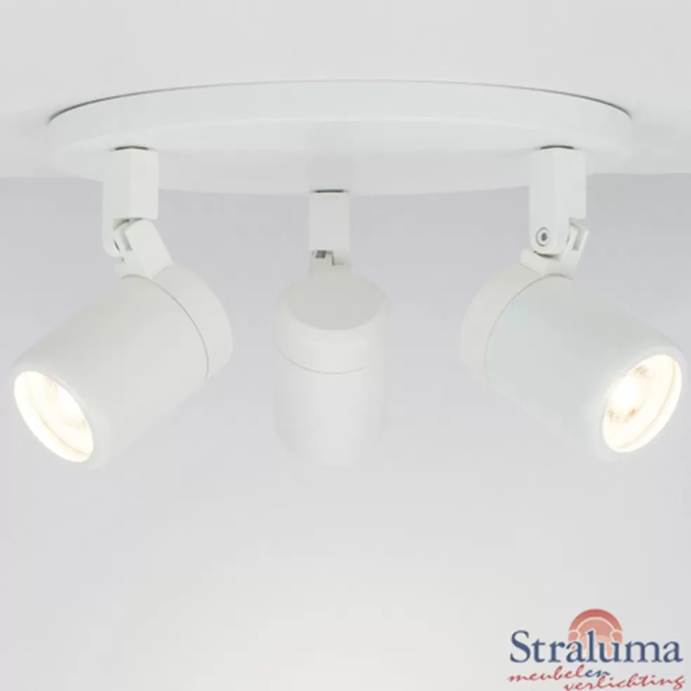 Clearance Straluma Plafondspot Rain 3L rond wit IP44