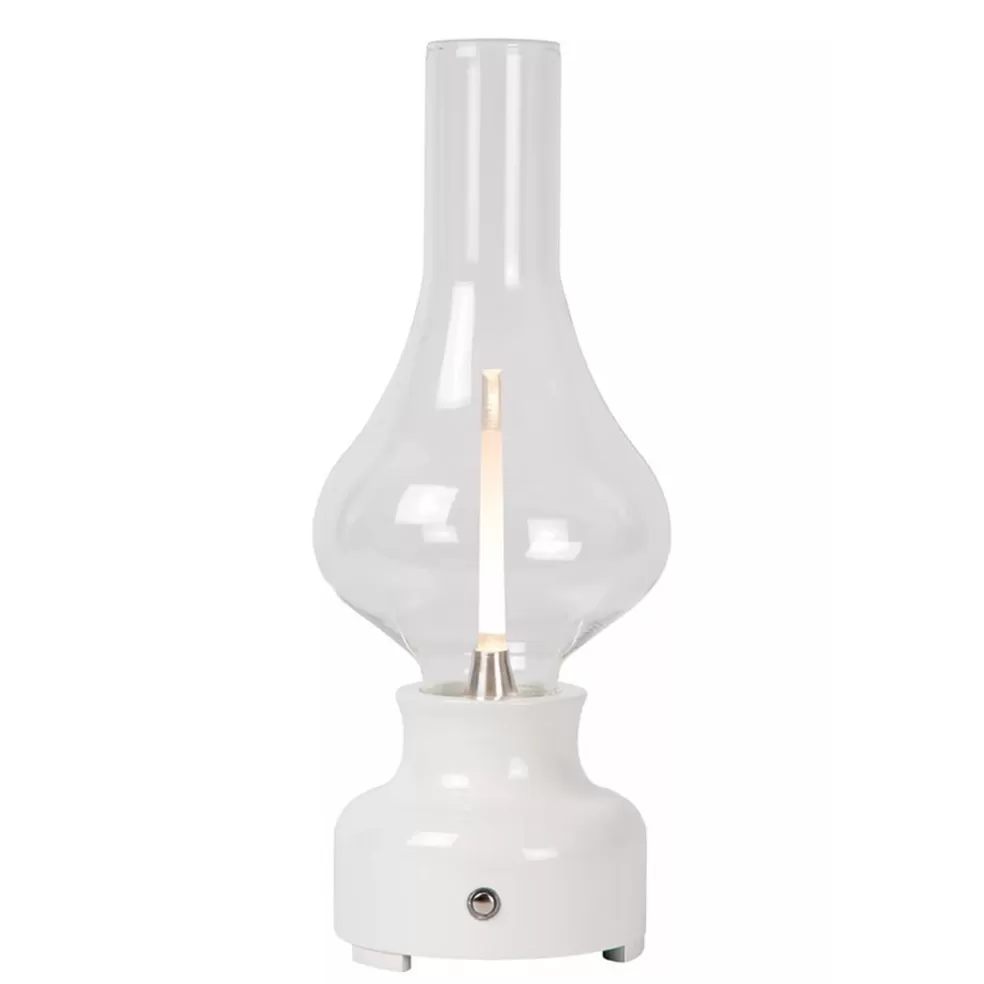 Best Straluma Retro tafellamp olielamp op batterij wit