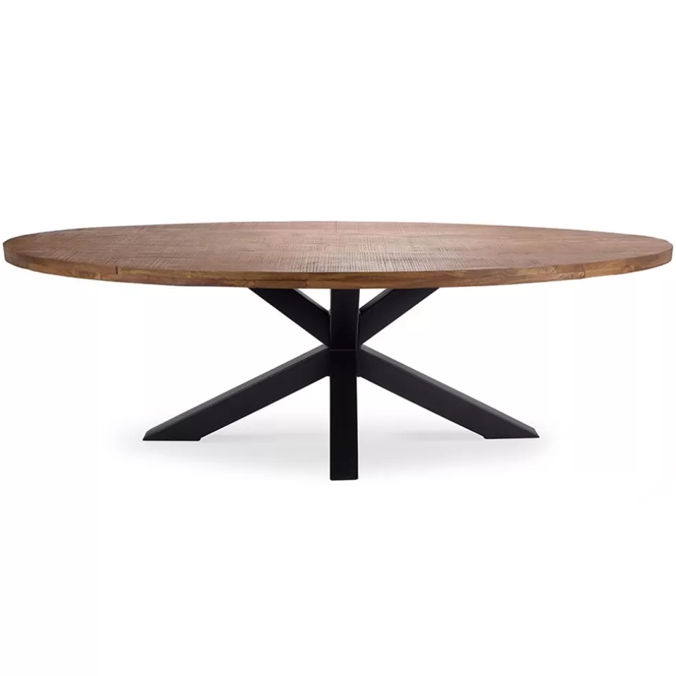 Store Straluma Robuuste eettafel ovaal 240 cm mangohout