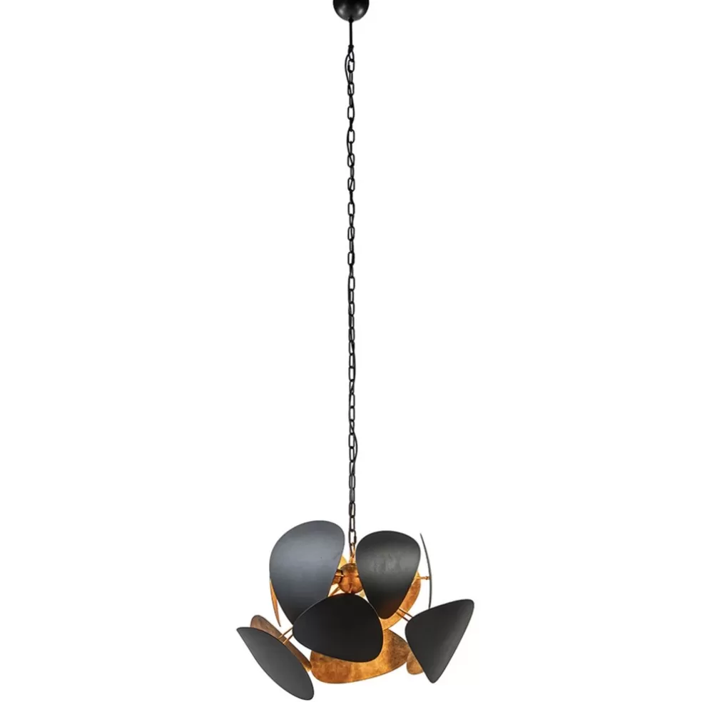 Best Straluma Ronde hanglamp textured black met ambachtelijk brons