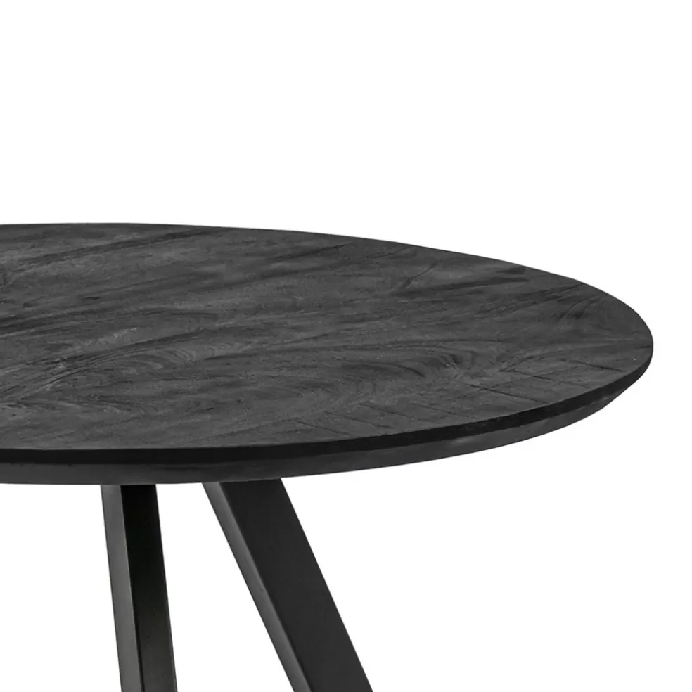 Cheap Straluma Salontafel rond hout zwart 80 cm