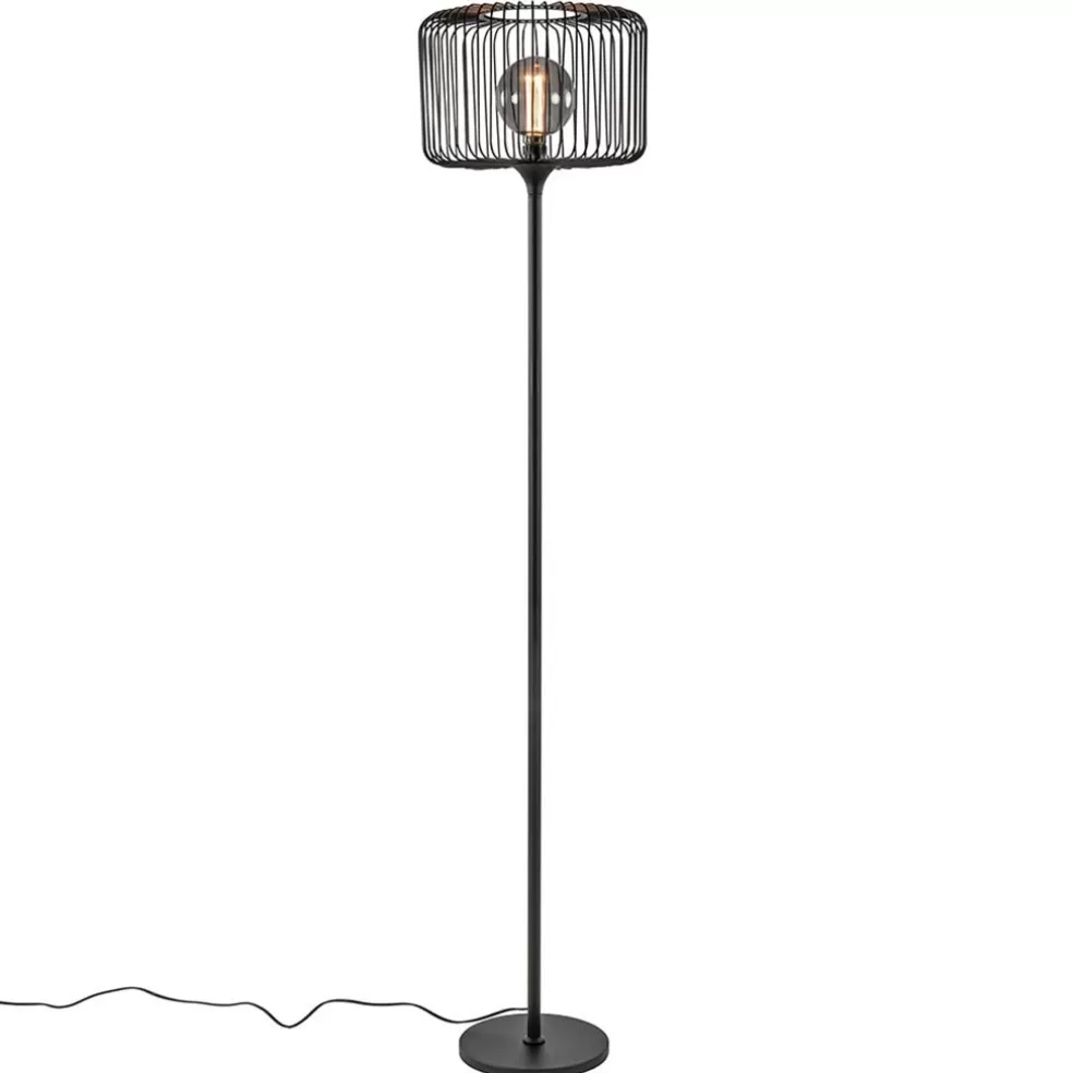 Sale Straluma Scandinavsiche vloerlamp zwart met draadkorf