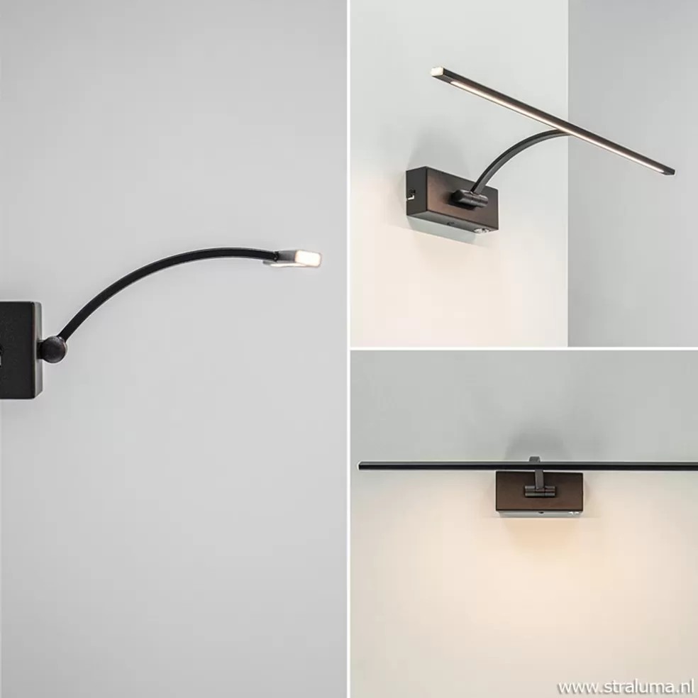 Best Sale Straluma Schilderijlamp zwart 45cm met dimmer