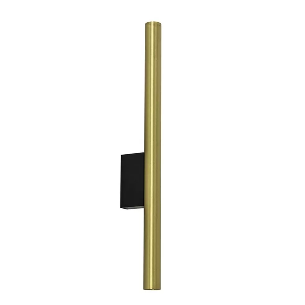 Cheap Straluma Smalle wandlamp cilinder zwart met solid brass