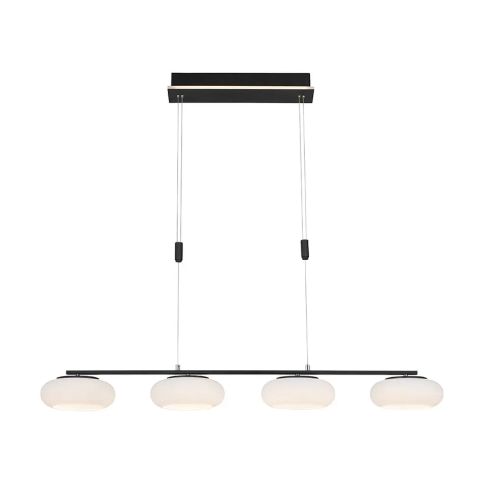 Flash Sale Straluma Smart eettafelhanglamp mat zwart met opaal glas