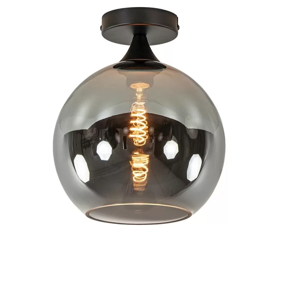 Best Sale Straluma Smoke/titanium plafondlamp 25 cm met zwart